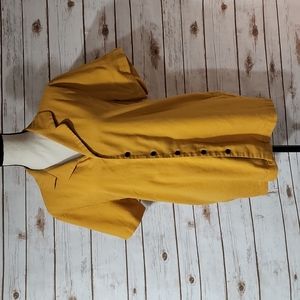 $ Button-Down Mustard Top - Size XL